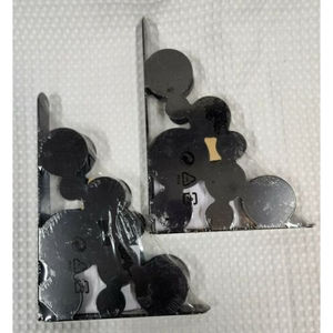 Ikea Black EKBY Metal Wall Shelf  Brackets 20463 set of 2 NEW